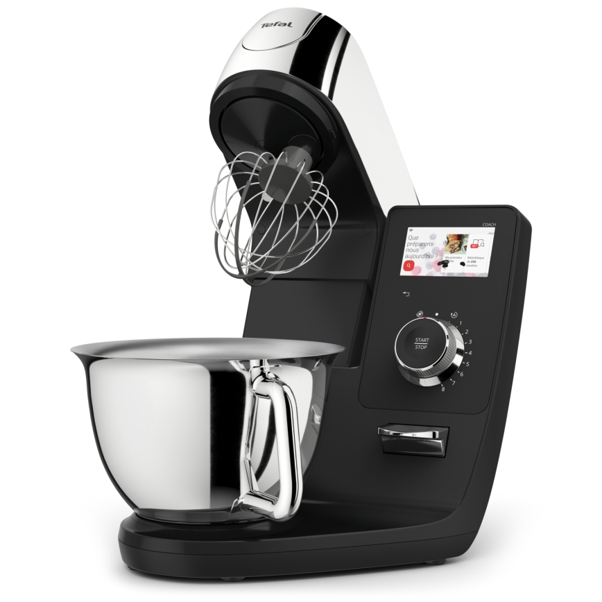 Tefal - Nerezový kuchynský robot s váhou I-COACH TOUCH 1200W/230V