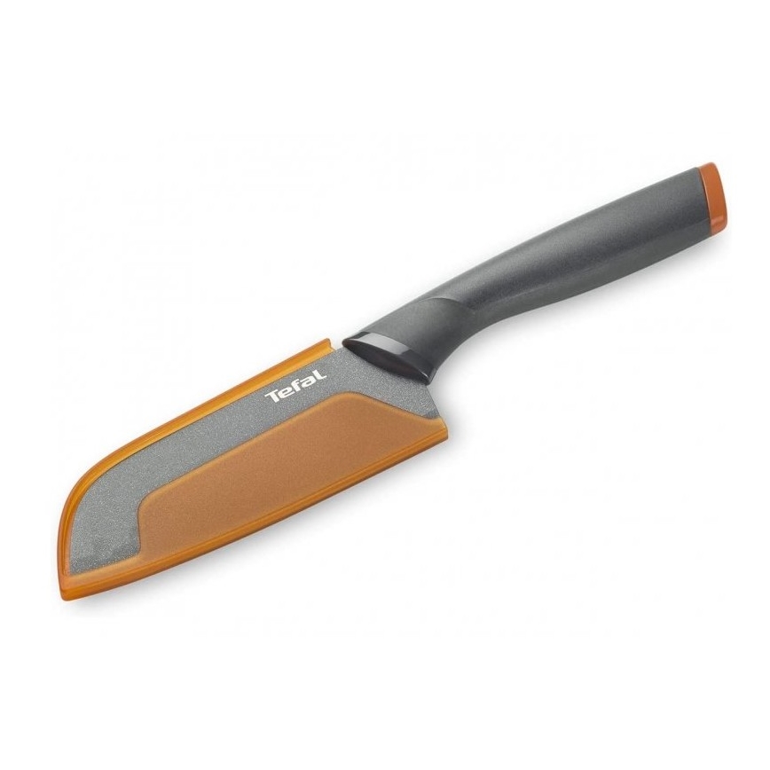 Tefal - Nerezový nôž santoku FRESH KITCHEN 12 cm šedá/oranžová