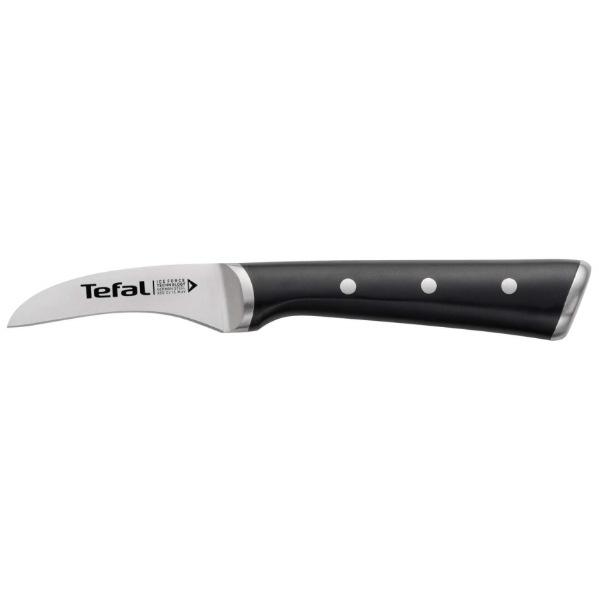 Tefal - Nerezový nôž vykrajovací ICE FORCE 7 cm lesklý chróm/čierna