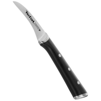 Tefal - Nerezový nôž vykrajovací ICE FORCE 7 cm lesklý chróm/čierna