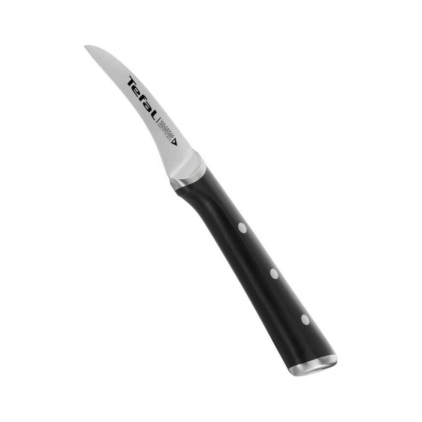 Tefal - Nerezový nôž vykrajovací ICE FORCE 7 cm lesklý chróm/čierna