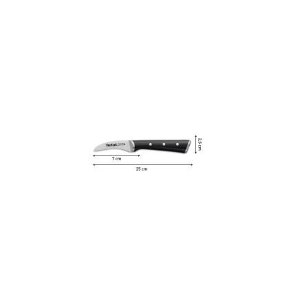 Tefal - Nerezový nôž vykrajovací ICE FORCE 7 cm lesklý chróm/čierna