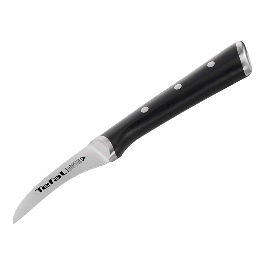 Tefal - Nerezový nôž vykrajovací ICE FORCE 7 cm lesklý chróm/čierna