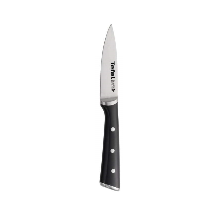 Tefal - Nerezový nôž vykrajovací ICE FORCE 9 cm lesklý chróm/čierna