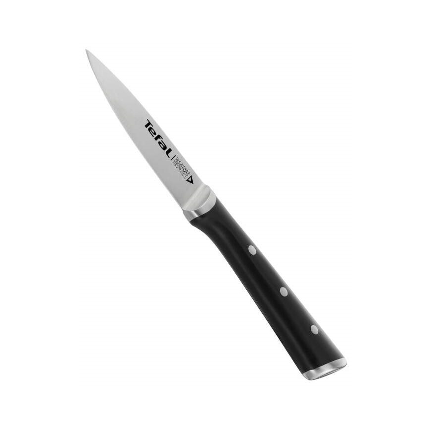 Tefal - Nerezový nôž vykrajovací ICE FORCE 9 cm lesklý chróm/čierna