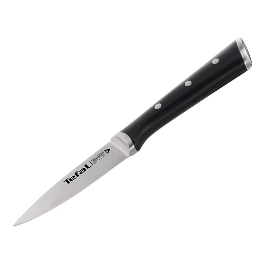 Tefal - Nerezový nôž vykrajovací ICE FORCE 9 cm lesklý chróm/čierna