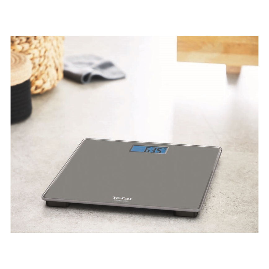 Tefal - Osobná váha CLASSIC 2xAAA šedá