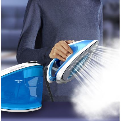 Tefal - Parný generátor EXPRESS AIRGLIDE 2800W/230V modrá