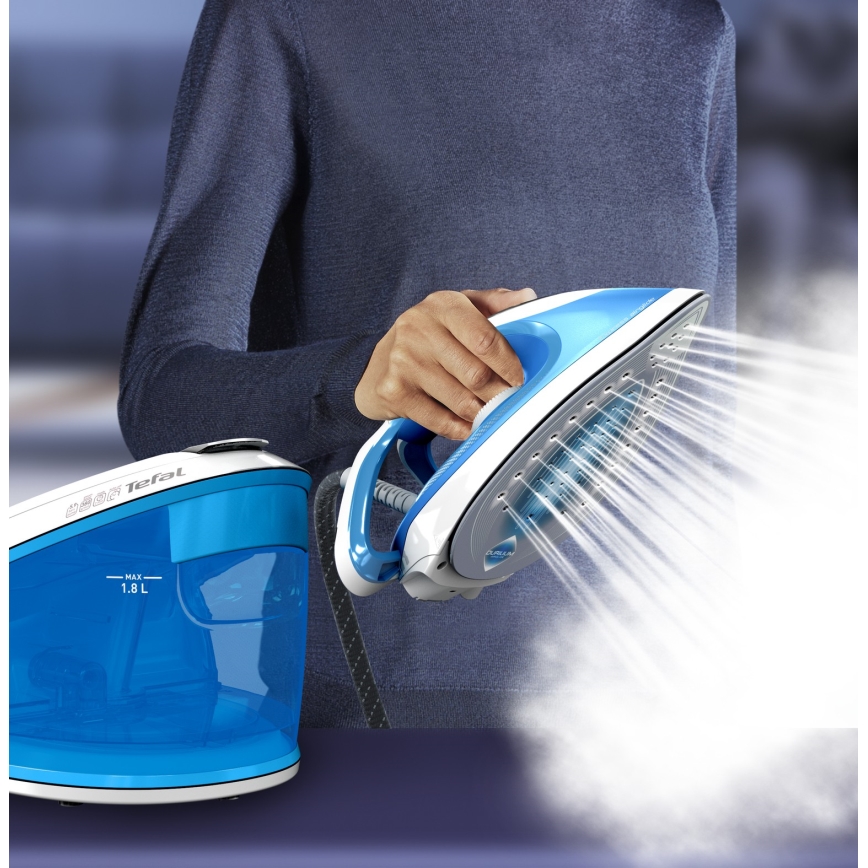 Tefal - Parný generátor EXPRESS AIRGLIDE 2800W/230V modrá