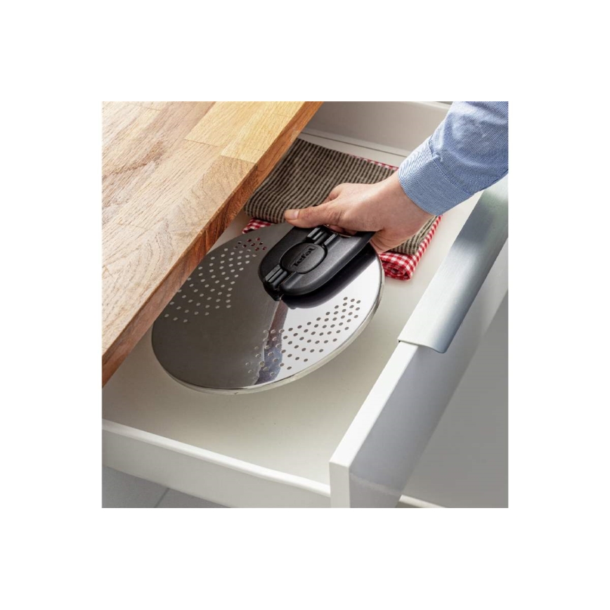 Tefal - Pokrievka na cedzanie INGENIO nerez