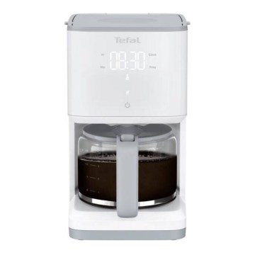 Tefal - Prekvapkávajúci kávovar s LCD displejom SENSE 1000W/230V biela
