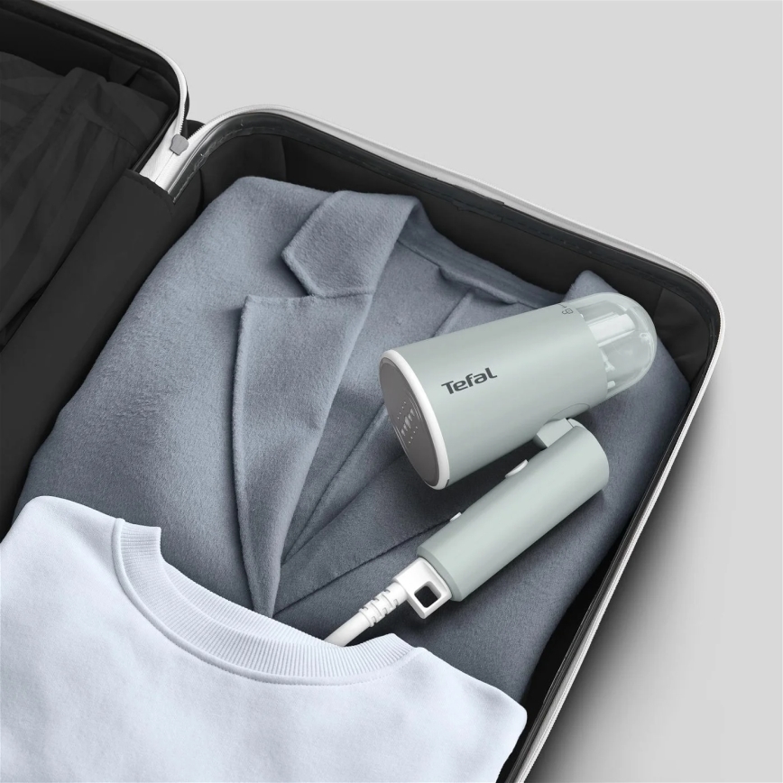 Tefal - Ručný naparovač odevov ORIGIN TRAVEL zelená