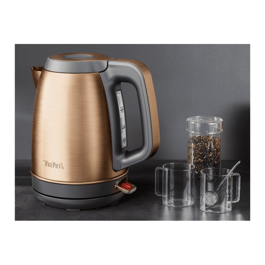 Tefal - Rýchlovarná kanvica COPPERTINTO 1,7 l 2400W/230V