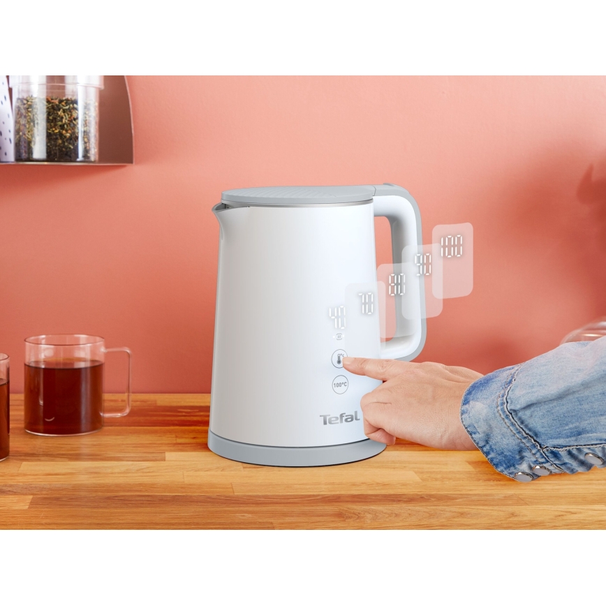 Tefal - Rýchlovarná kanvica SENSE 1 l 1800W/230V biela