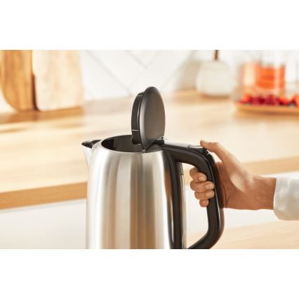Tefal - Rýchlovarná kanvica SUBITO 1,7l 2400W/230V nerez/čierna