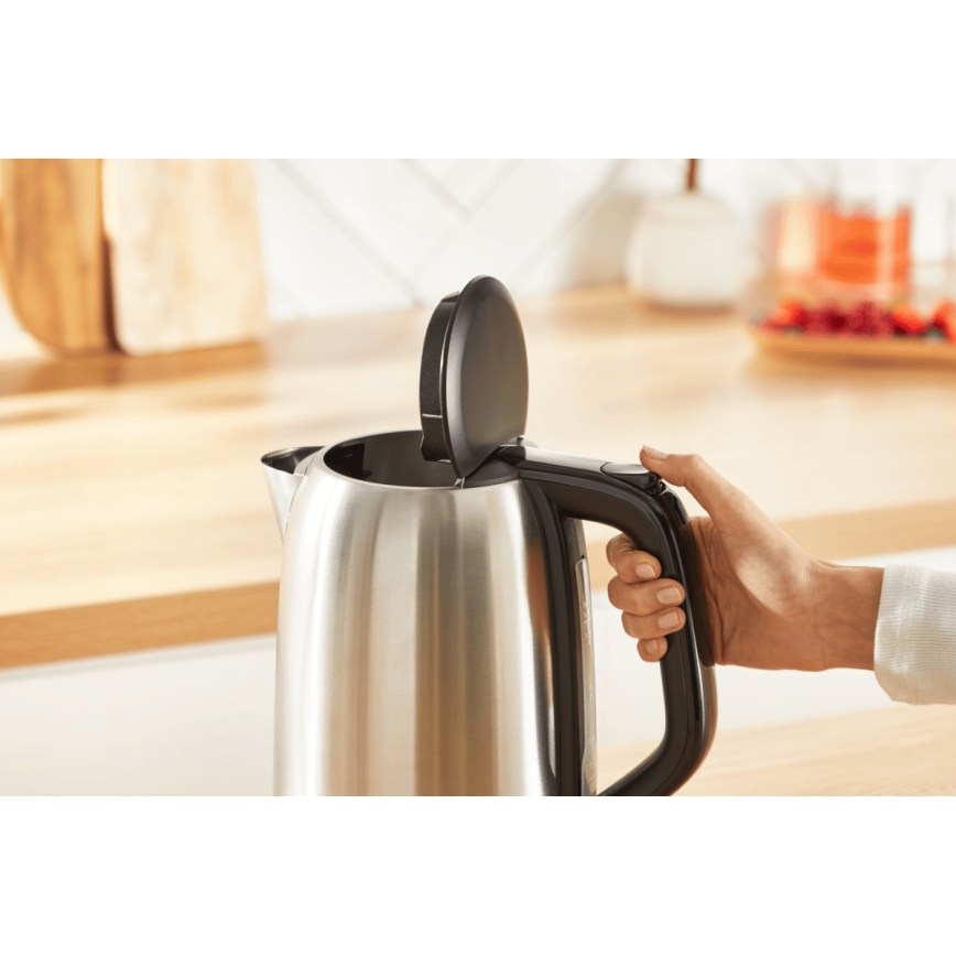 Tefal - Rýchlovarná kanvica SUBITO 1,7l 2400W/230V nerez/čierna