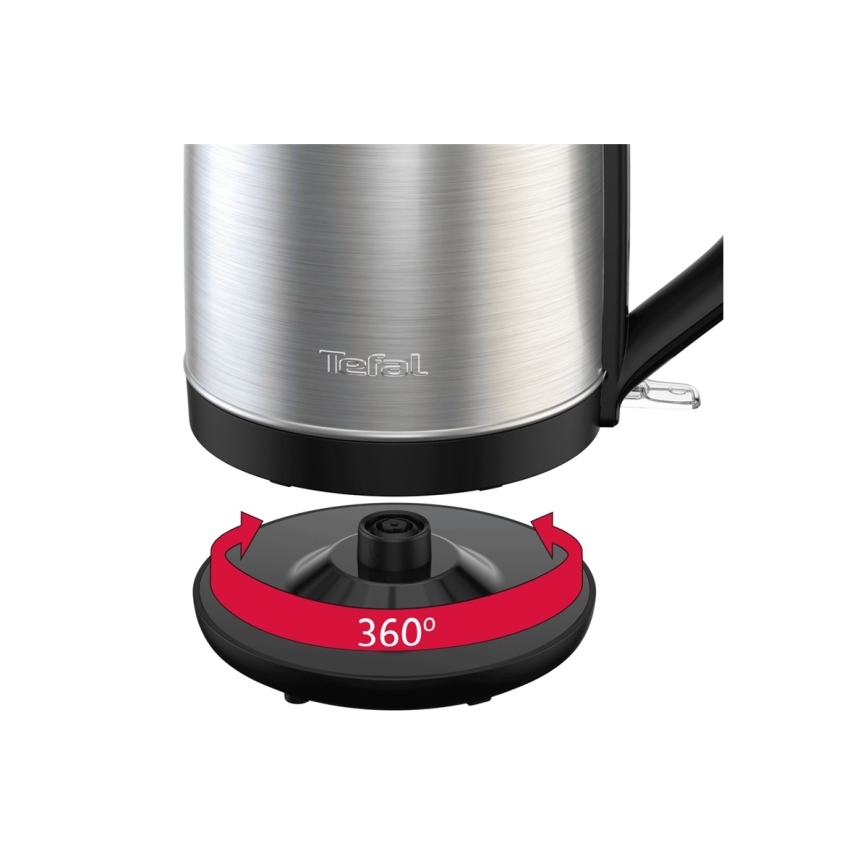 Tefal - Rýchlovarná kanvica SUBITO 1,7l 2400W/230V nerez/čierna