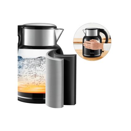 Tefal - Rýchlovarná kanvica THERMO PROTECT XL 1,9l 1650W/230V nerez/čierna