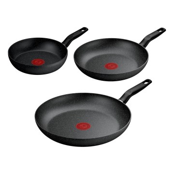 Tefal - Sada 3 panvice DARK ESSENTIAL