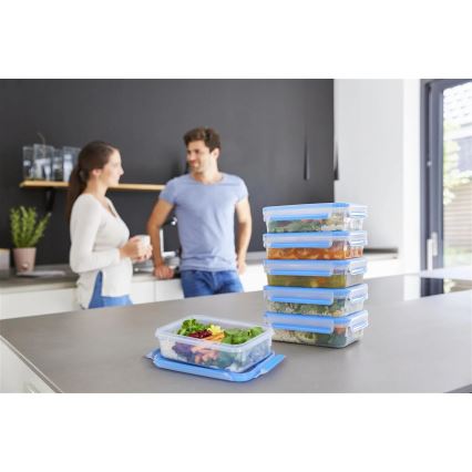 Tefal - SADA 6x dóz na potraviny 0,8 l MASTER SEAL FRESH modrá