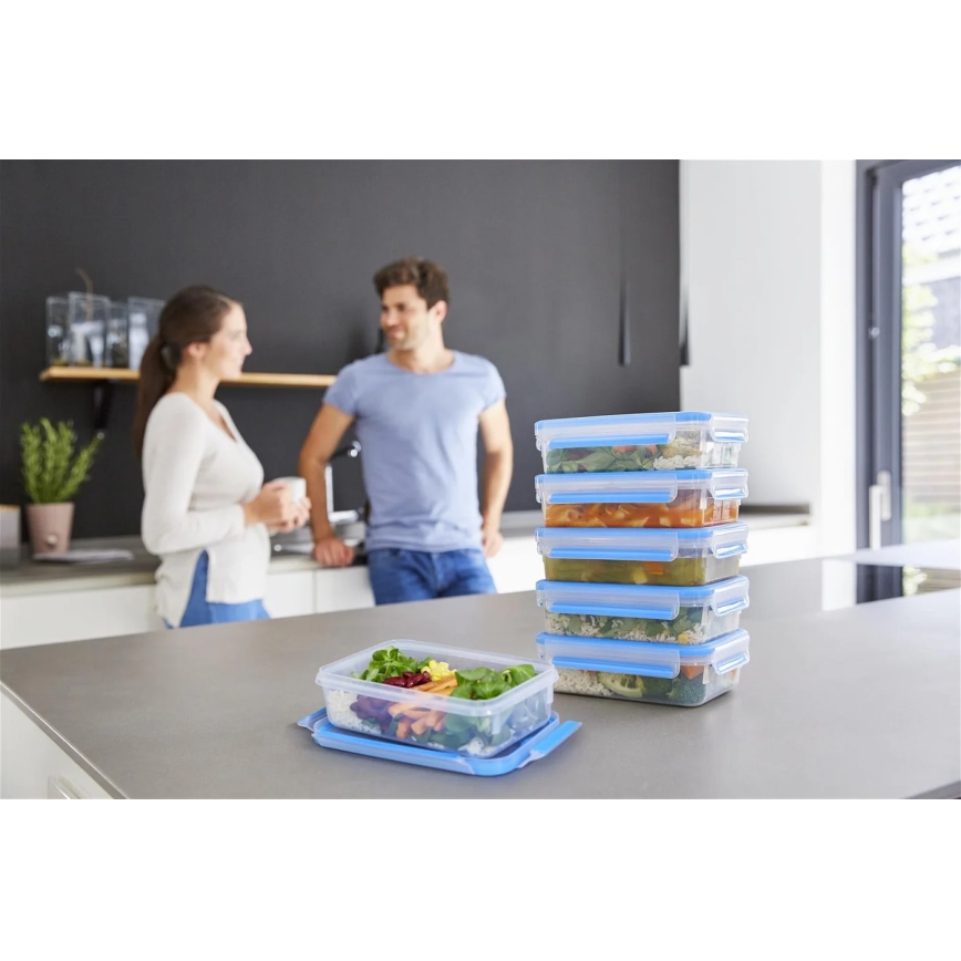 Tefal - SADA 6x dóz na potraviny 0,8 l MASTER SEAL FRESH modrá