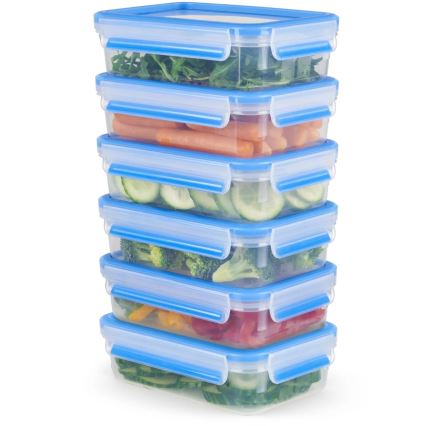 Tefal - SADA 6x dóz na potraviny 0,8 l MASTER SEAL FRESH modrá