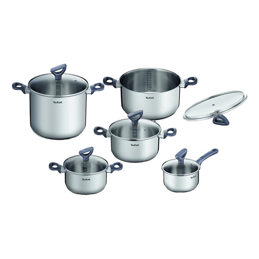 Tefal - Sada hrncov 10 ks DAILY COOK nerez