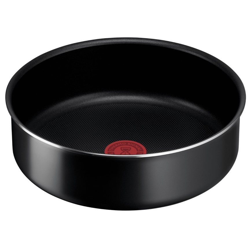 Tefal - Sada panvíc 3 ks INGENIO EASY COOK & CLEAN BLACK