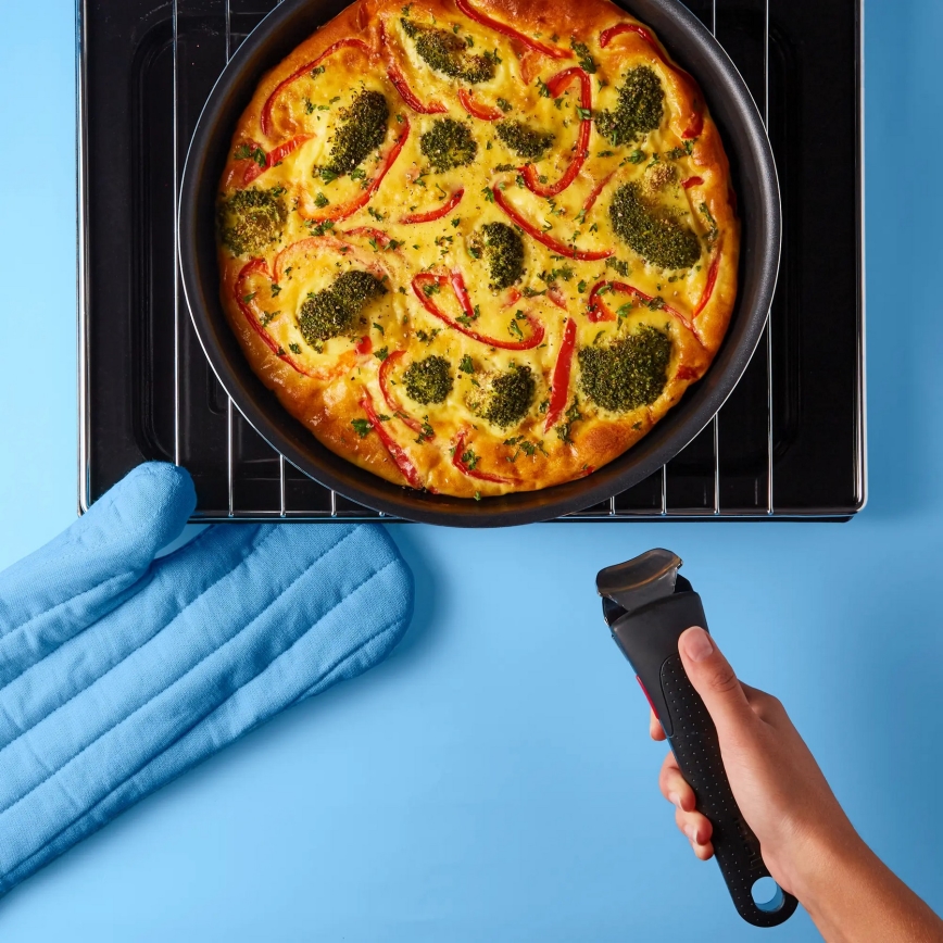 Tefal - Sada panvíc 3 ks INGENIO EASY COOK & CLEAN BLACK