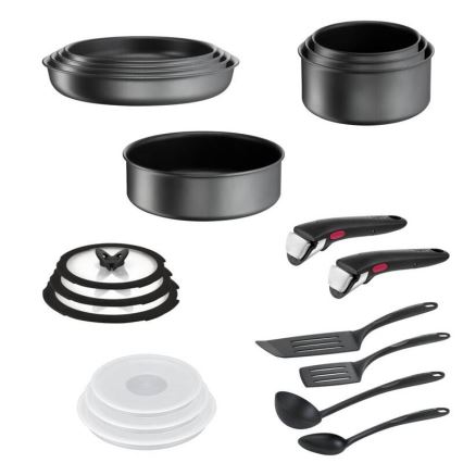 Tefal - Sada riadu 20 dielov INGENIO DAILY CHEF ON čierna