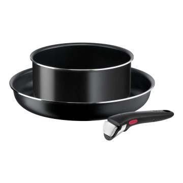 Tefal - Sada riadu 3 ks INGENIO EASY COOK & CLEAN BLACK