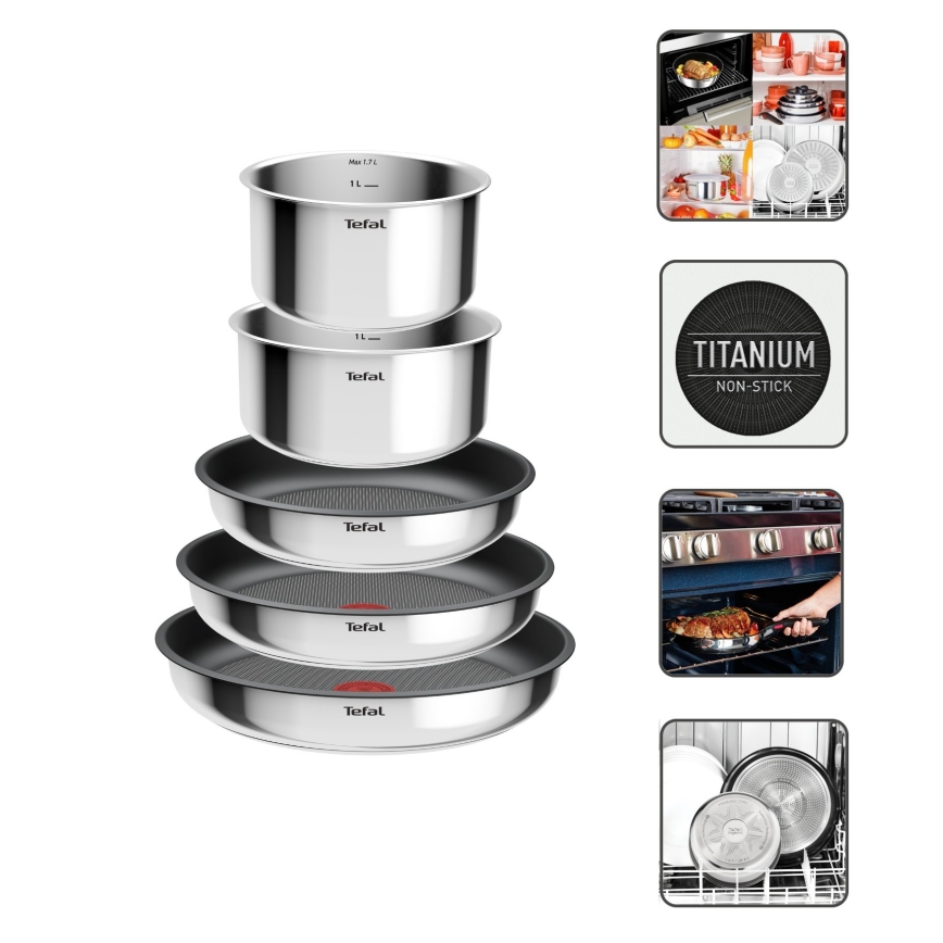 Tefal - Sada riadu 6 ks INGENIO COOK z nerezovej ocele