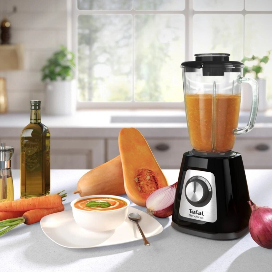 Tefal - Stolný mixér BLENDFORCE 800W/230V čierna/nerez