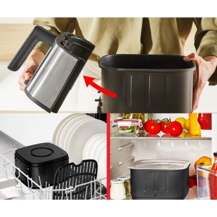 Tefal - Teplovzdušná fritéza 5 l EASY FRY SILENCE 10v1 1400-1670W/230V