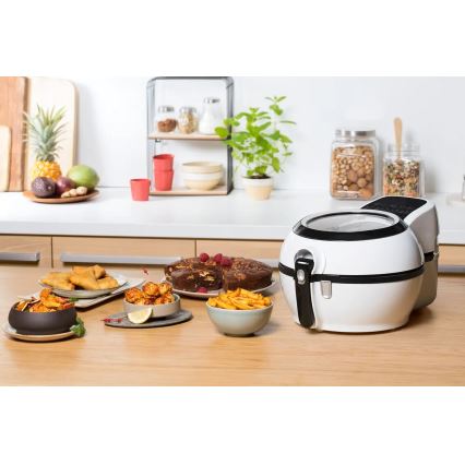 Tefal - Teplovzdušná fritéza ACTIFRY GENIUS DUAL MOTION 1,2l 1350W/230V biela
