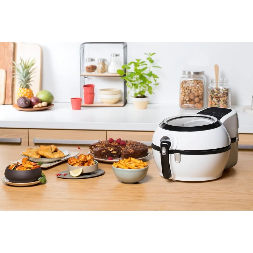 Tefal - Teplovzdušná fritéza ACTIFRY GENIUS DUAL MOTION 1,2l 1350W/230V biela