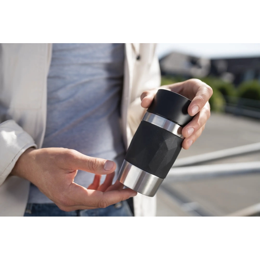 Tefal - Termohrnček 300 ml COMPACT MUG nerez/čierna