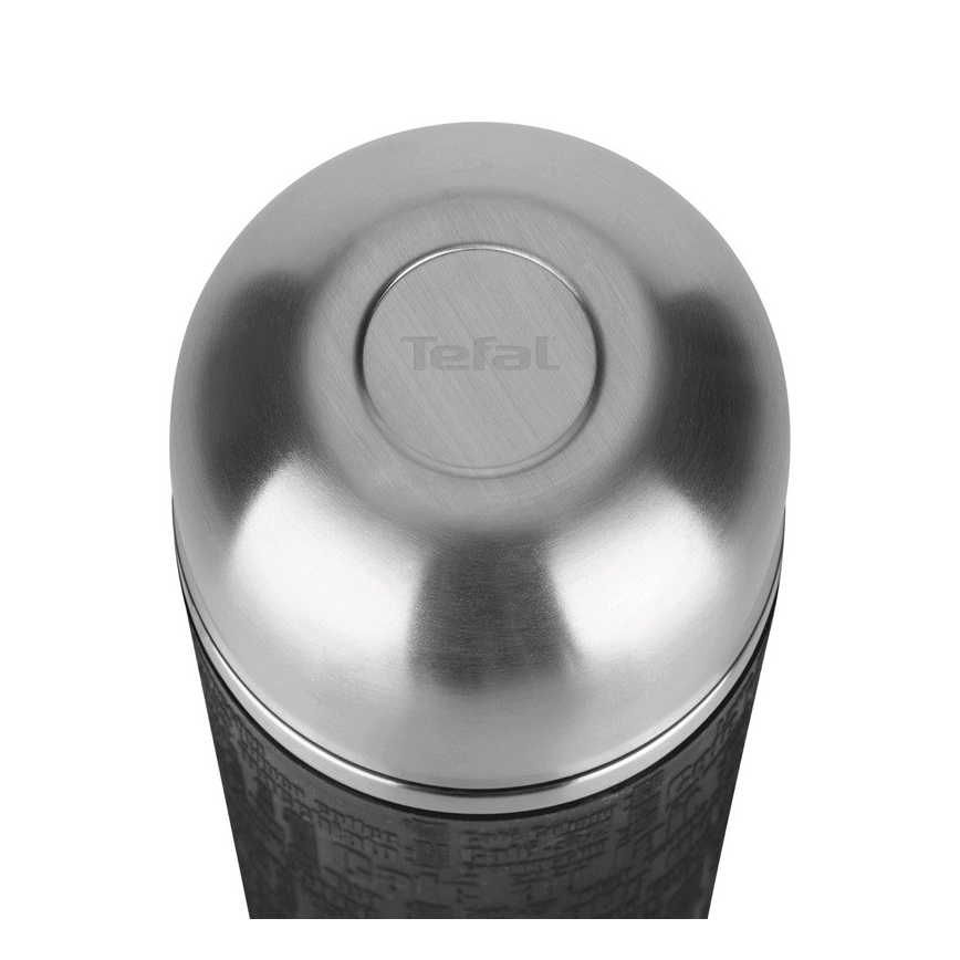 Tefal - Termoska s hrnčekom 0,5 l SENATOR nerez/čierna