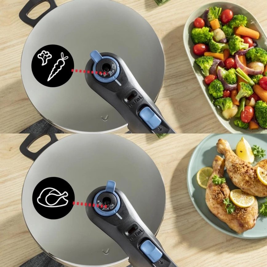 Tefal - Tlakový hrniec 4 l SECURE TRENDY nerez
