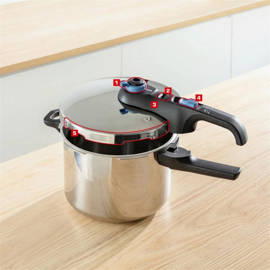 Tefal - Tlakový hrniec 4 l SECURE TRENDY nerez
