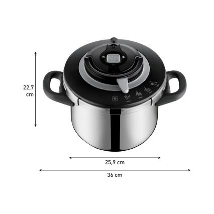 Tefal - Tlakový hrniec 6 l CLIPSO+ CHEF nerezová oceľ
