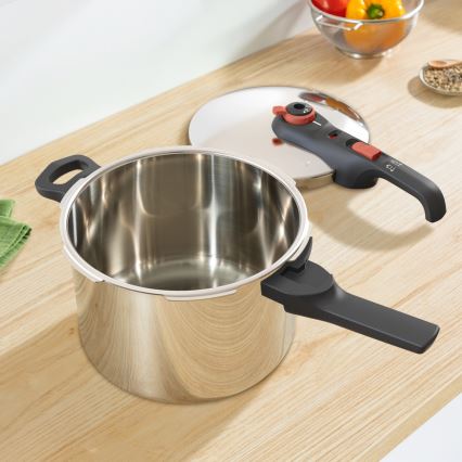 Tefal - tlakový hrniec 6 l SECURE TRENDY + 5-dielna sada INGENIO EMOTION