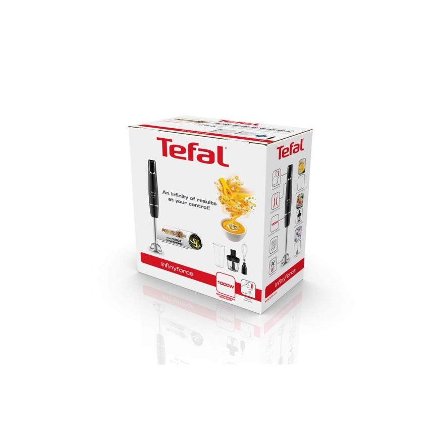 Tefal - Tyčový mixér INFINY FORCE V2 3v1 1000W/230V čierna/nerez