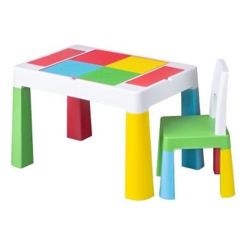 TEGA BABY - Detský stolík so stoličkou pestrofarebný