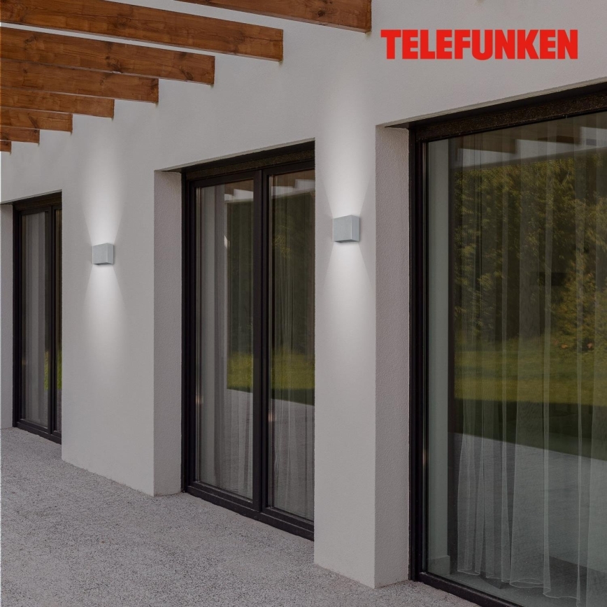 Telefunken 303404TF - LED vonkajšie nástenné svietidlo LED/7W/230V IP44 strieborné