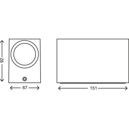 Telefunken 307004TF - LED Vonkajšie nástenné svietidlo 2xGU10/5W/230V IP44 strieborná