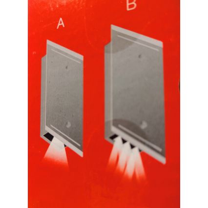 Telefunken 307704TF - LED Vonkajšie nástenné svietidlo 2xLED/3W/230V IP44 strieborná