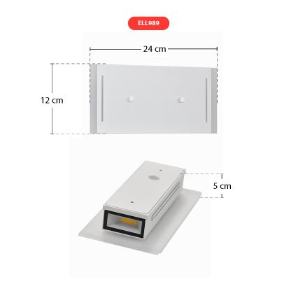 Telefunken 307706TF - LED Vonkajšie nástenné svietidlo 2xLED/3W/230V IP44 biela