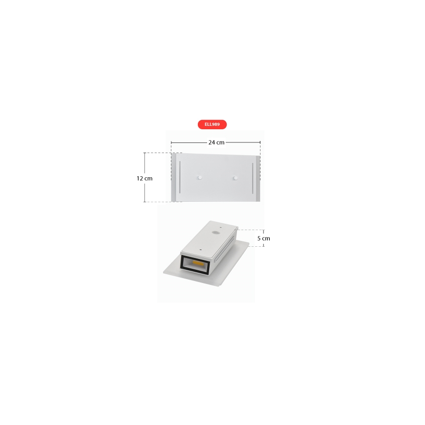 Telefunken 307706TF - LED Vonkajšie nástenné svietidlo 2xLED/3W/230V IP44 biela