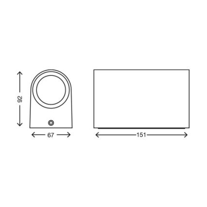 Telefunken 308006TF - LED Vonkajšie nástenné svietidlo 2xGU10/5W/230V IP44